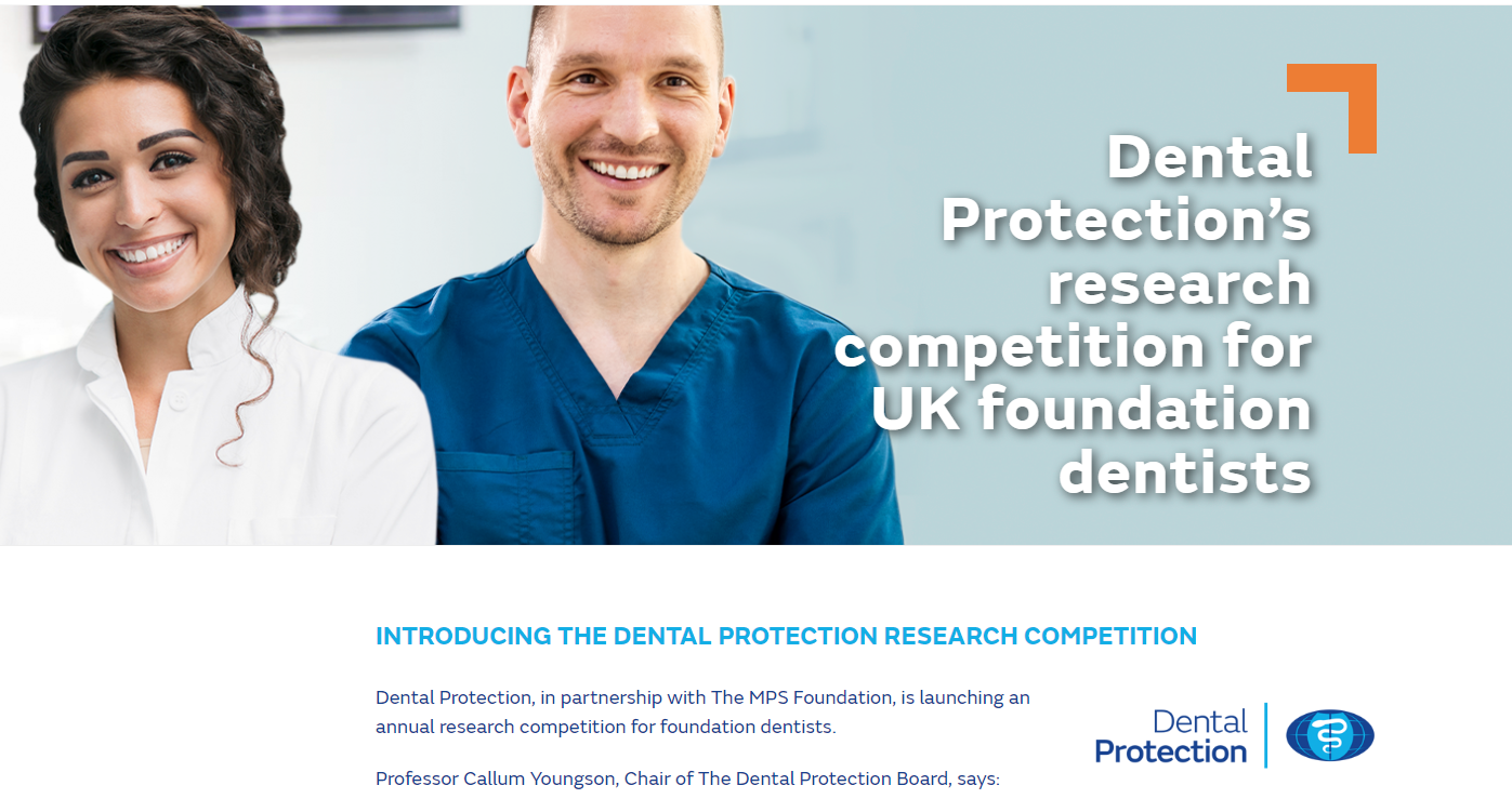 Dental Protection research competition for UK foundation dentists